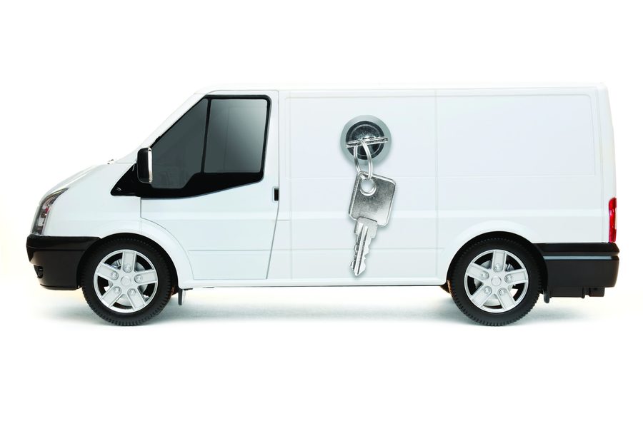 A white trade van